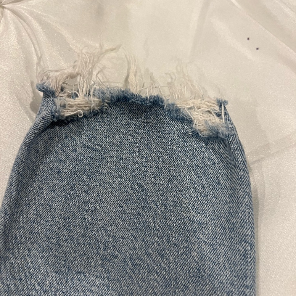 AGOLDE Riley Crop Blue High Rise Jeans Size 23 - Picture 8 of 9